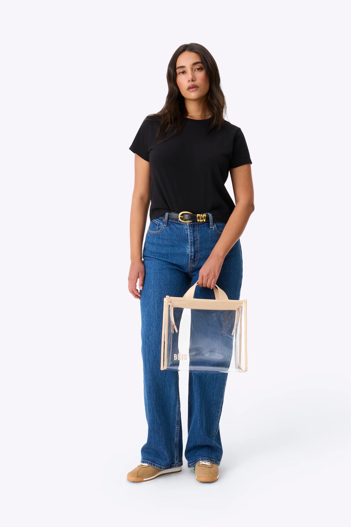 The Stadium Tote in Beige