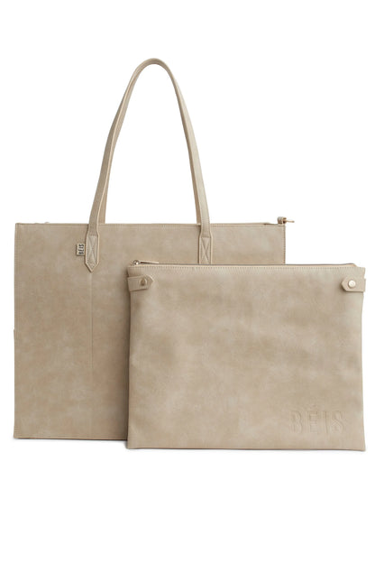 The Large Work Tote in Beige