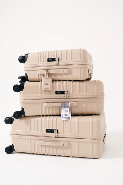 The Medium Check-In Roller in Beige
