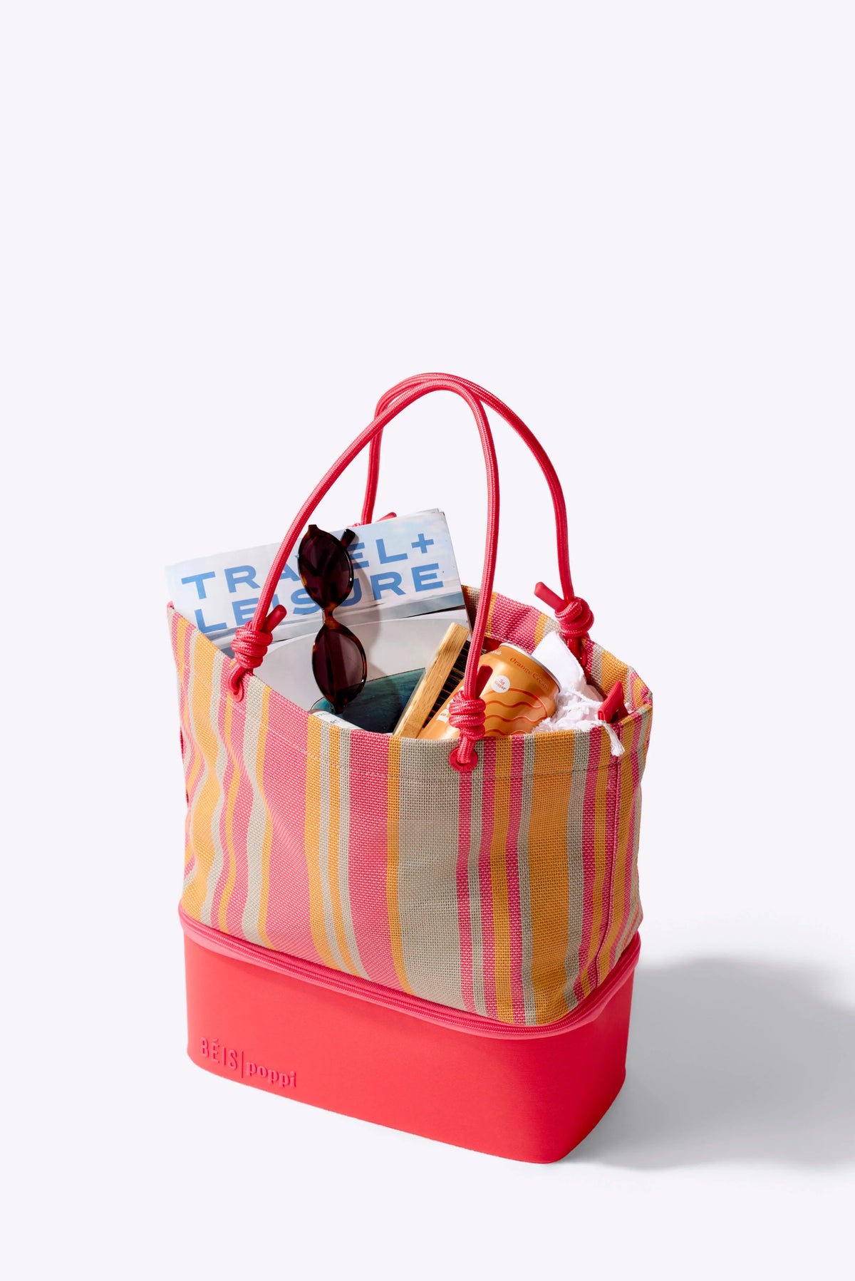 BÉIS x poppi The Cooler Tote in Juicy Stripe