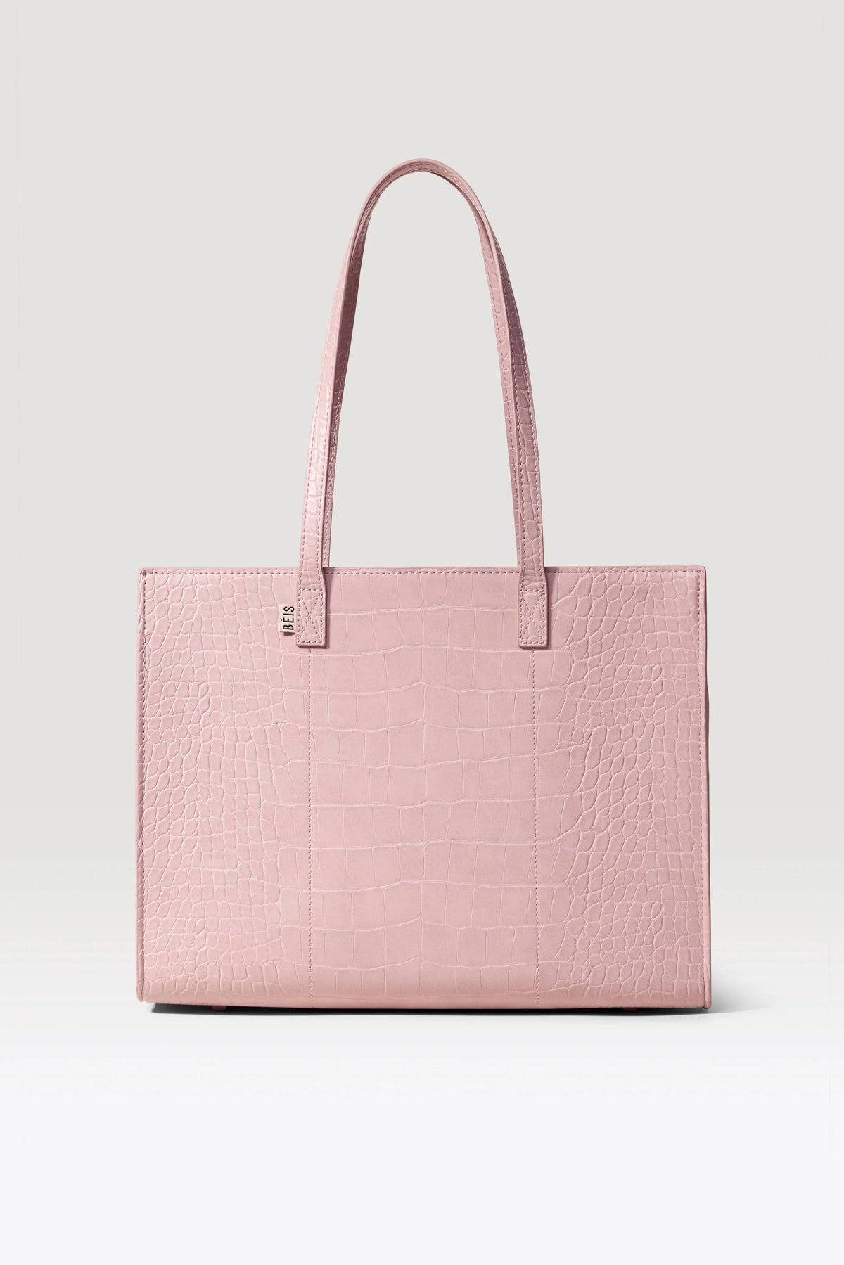 The Work Tote in Atlas Pink Croc