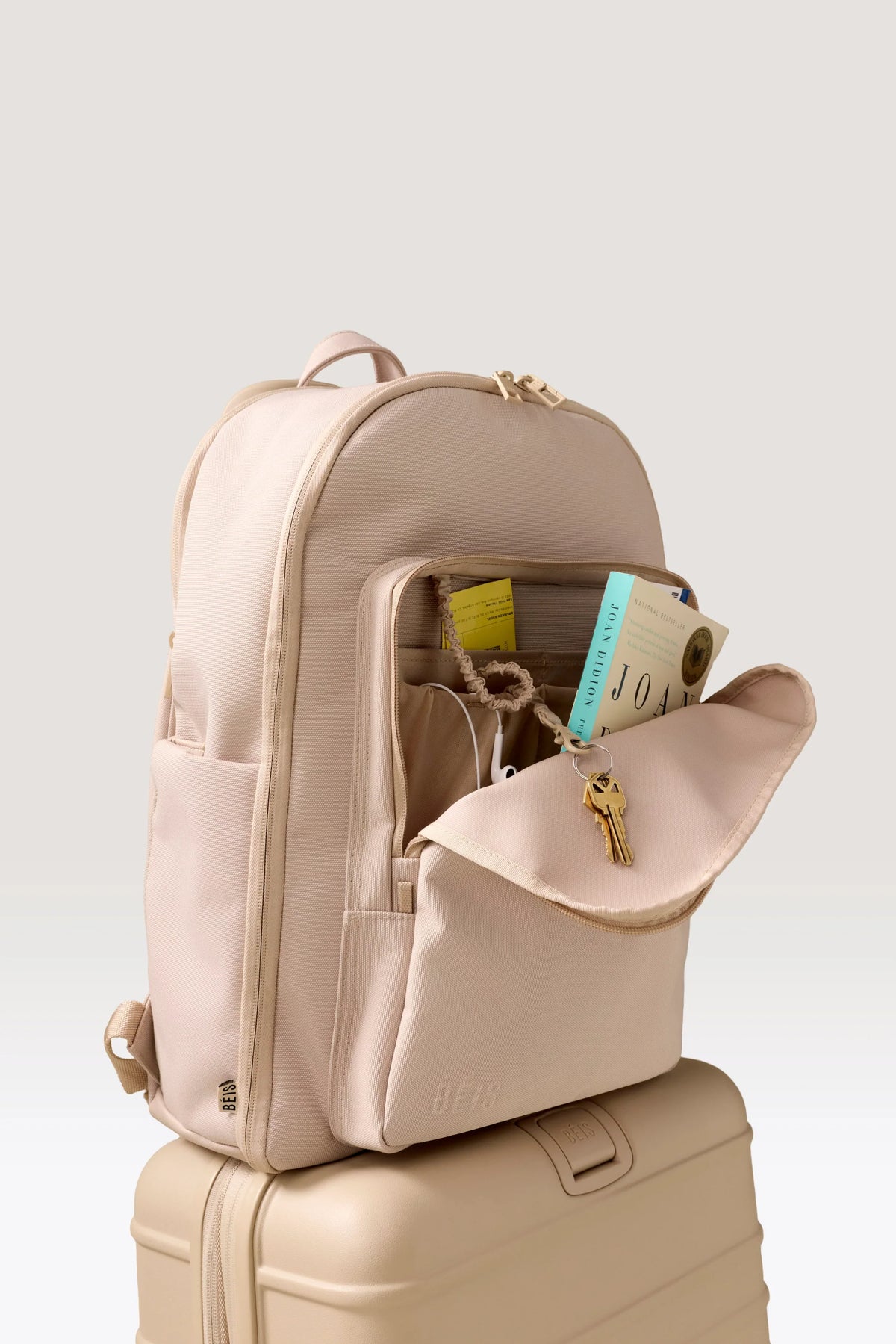 The Travel Backpack in Beige